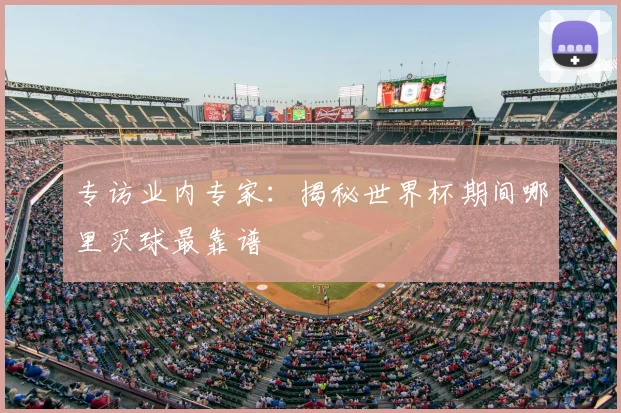 专访业内专家:揭秘世界杯期间哪里买球最靠谱